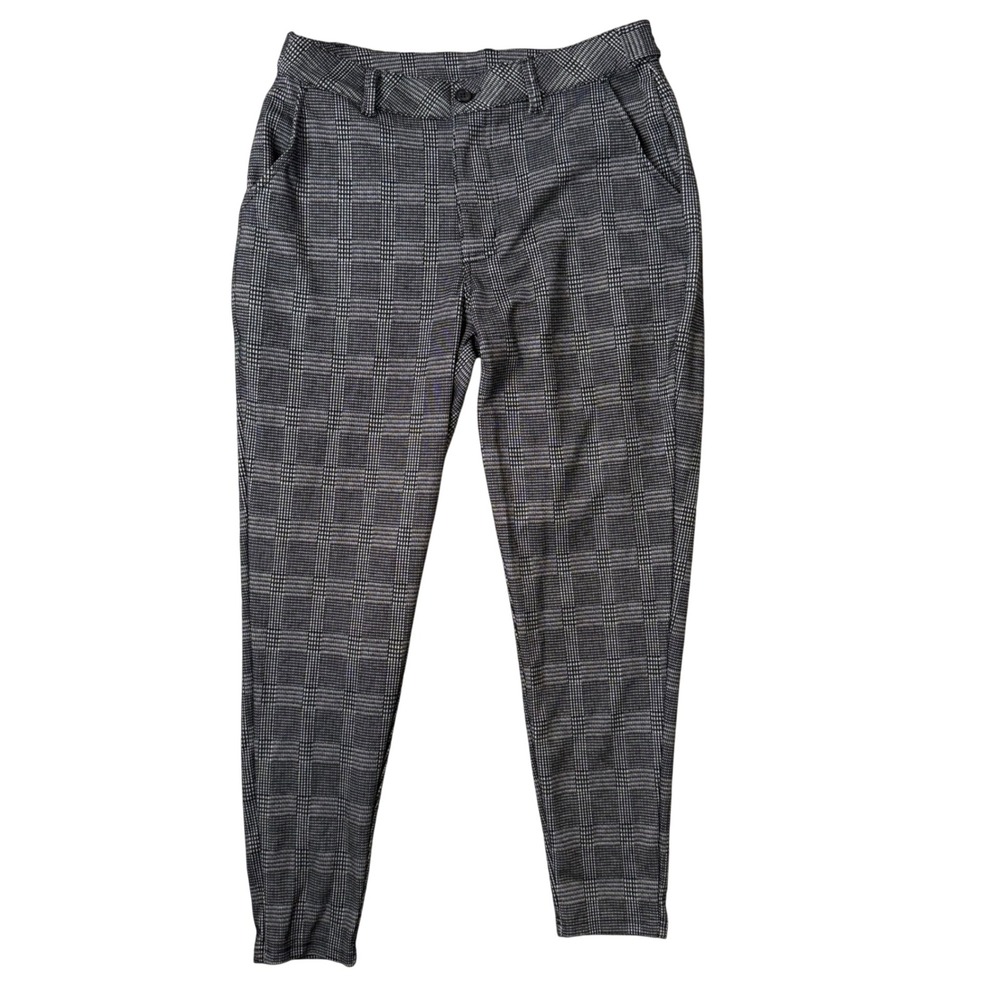 YoungLA Slim Tapered Glen Plaid Pants Mens 32x30 Dark‎ Academia Checked Preppy